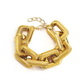 Geometric Square Twisted Thick Chain Bracelet